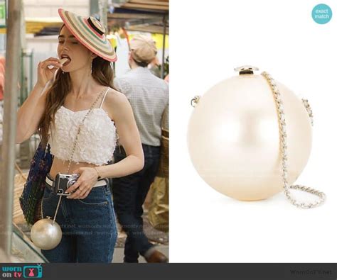 chanel pearl necklace emily in paris|chanel in paris bag.